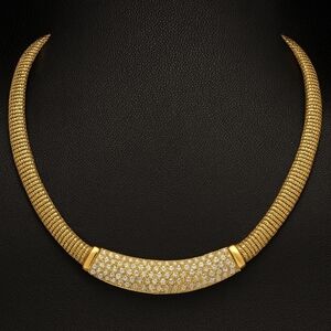Authentic Vintage Dior Gold-Tone Crystal Necklace
